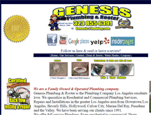 Tablet Screenshot of genesis-plumbing.com